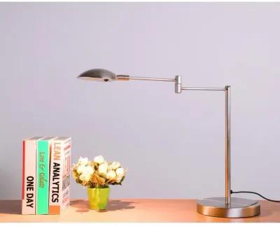 HomeRoots Minimalist Silver Metal Swing Arm Desk Lamp