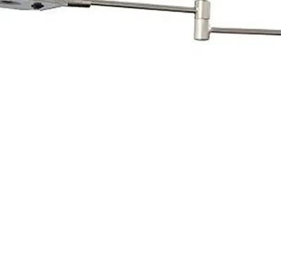 HomeRoots Minimalist Silver Metal Swing Arm Desk Lamp