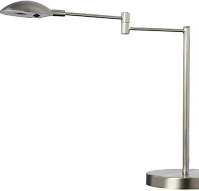 HomeRoots Minimalist Silver Metal Swing Arm Desk Lamp