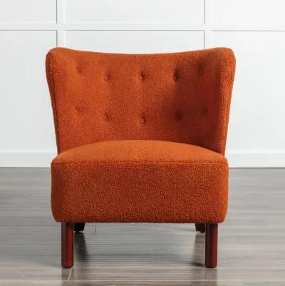 Merax Upholstered Accent Chair Lambskin Sherpa Single Sofa Chair