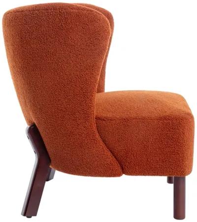 Merax Upholstered Accent Chair Lambskin Sherpa Single Sofa Chair