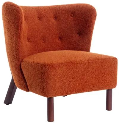 Merax Upholstered Accent Chair Lambskin Sherpa Single Sofa Chair