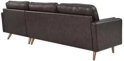 Valour 98" Leather Sectional Sofa