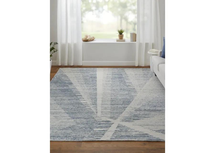 Brighton 69CHF 5'6" x 8'6" Ivory/Blue/Silver Rug