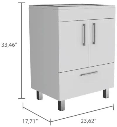 Clifton 2-Door Rectangle Single Bathroom Vanity White