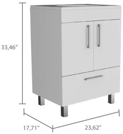 Clifton 2-Door Rectangle Single Bathroom Vanity White