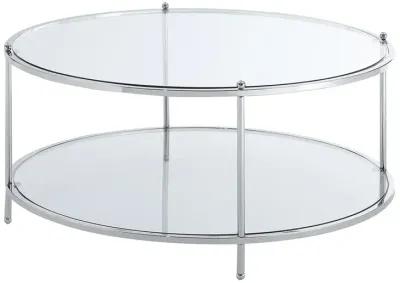 Convience Concept, Inc. Royal Crest 2 Tier Round Glass Coffee Table