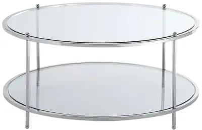 Convience Concept, Inc. Royal Crest 2 Tier Round Glass Coffee Table