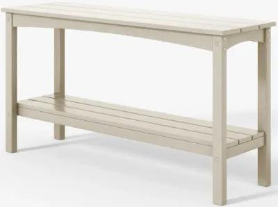 WestinTrends 55" Outdoor Patio HDPE Adirondack 2-Tier Shelf Console Table