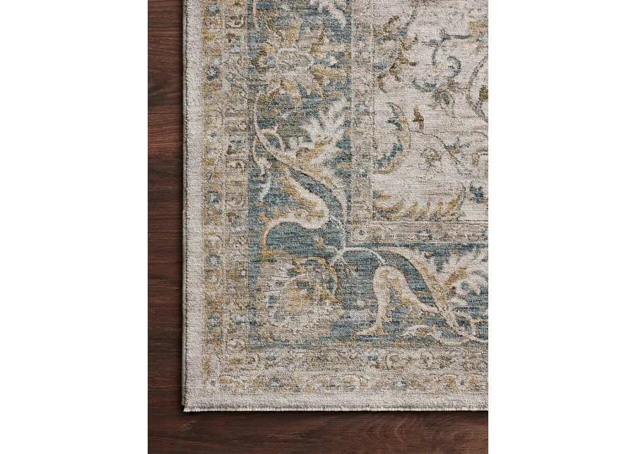 Gaia Natural/Ocean 2'6" x 10'0" Runner Rug