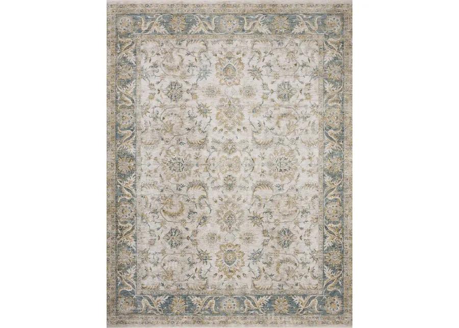 Gaia Natural/Ocean 2'6" x 10'0" Runner Rug