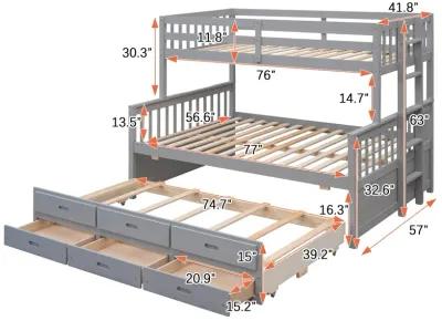 Merax Separable Bunk Bed with Storage Drawers