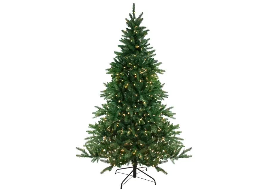 9' Pre-Lit Instant Connect Noble Fir Artificial Christmas Tree - Multicolor LED Lights