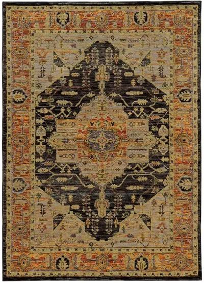 Andorra 6'7" x 9'6" Gold Rug