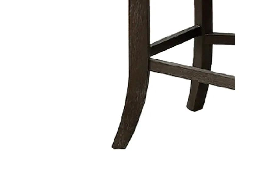 Curved Top Wooden High Chair with Flared Legs, Set of 2, Gray - Benzara