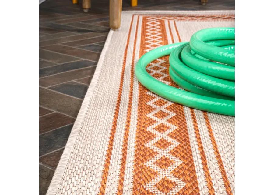 Lucia Classic Diamond Border Indoor/Outdoor Area Rug