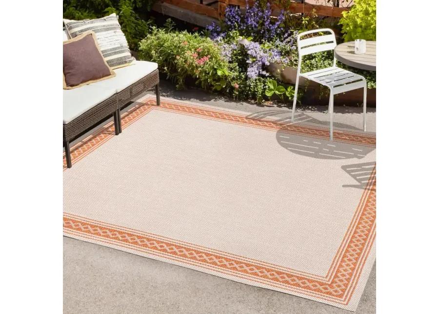 Lucia Classic Diamond Border Indoor/Outdoor Area Rug