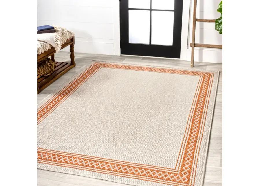 Lucia Classic Diamond Border Indoor/Outdoor Area Rug