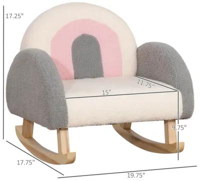 Kids' Soft Rocking Armchair: Gray, for Nursery/Playroom, Ages 3-5