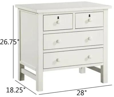 Comfort Pointe Greenwich 4-drawer Storage Nightstand - Antique White