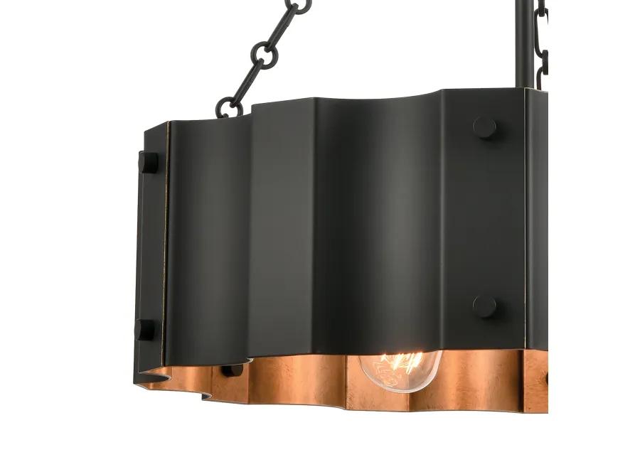 Clausten 21'' Wide 4-Light Black Chandelier