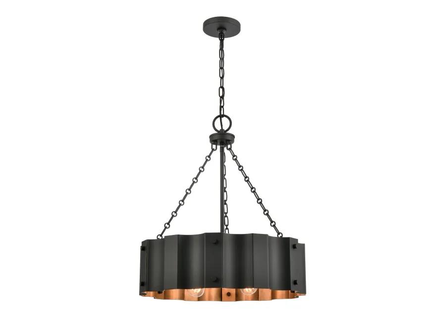 Clausten 21'' Wide 4-Light Black Chandelier