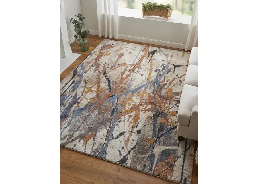 Gilmore 39MPF 10' x 14' Blue/Orange/Gray Rug