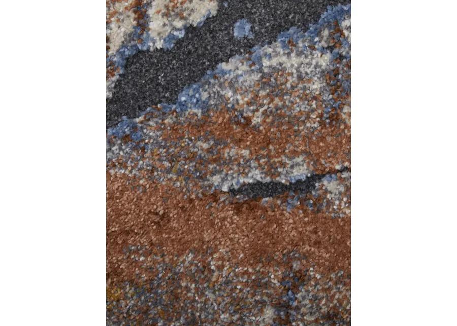 Gilmore 39MPF 10' x 14' Blue/Orange/Gray Rug