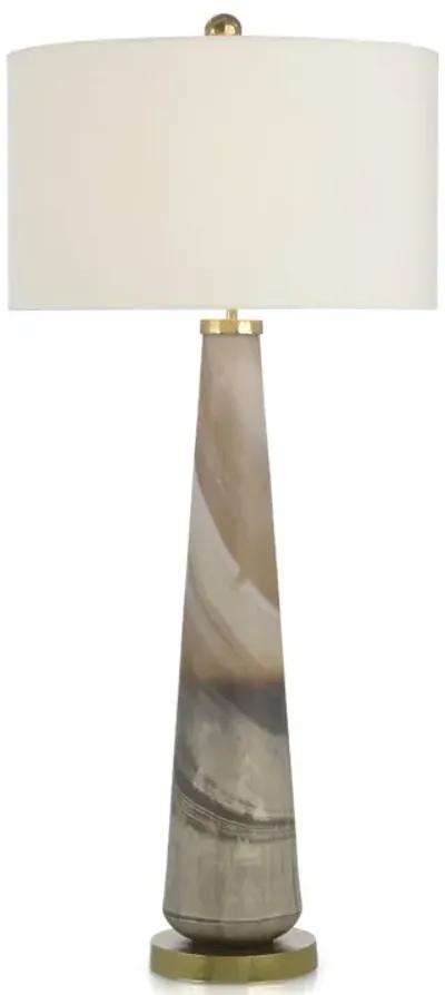 Furling Cream and Caramel Buffet Lamp