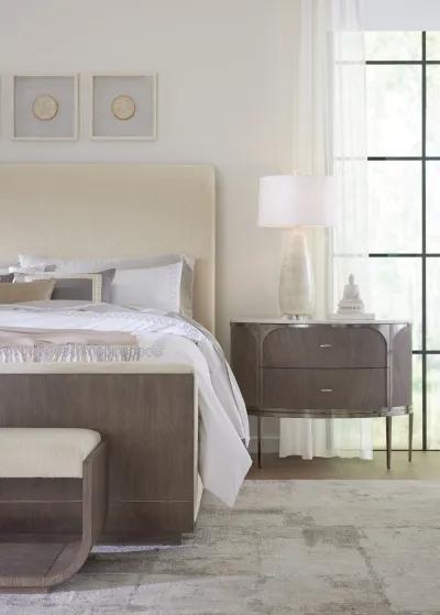 Modern Mood King Brown Upholstered Panel Bed