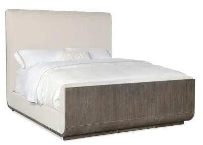 Modern Mood King Brown Upholstered Panel Bed