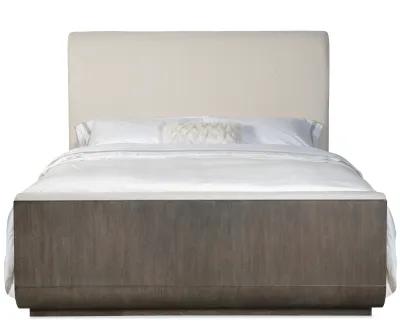 Modern Mood King Brown Upholstered Panel Bed