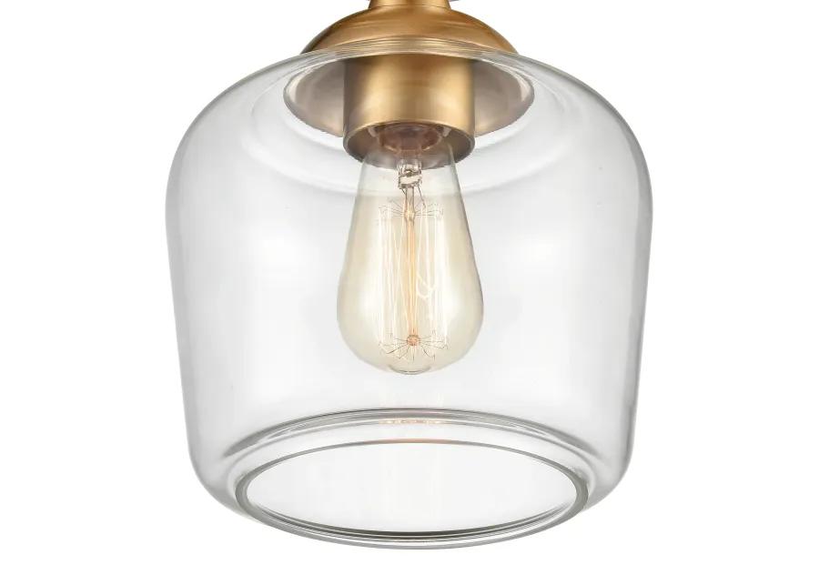 Agnes Brass Semi Flush Mount