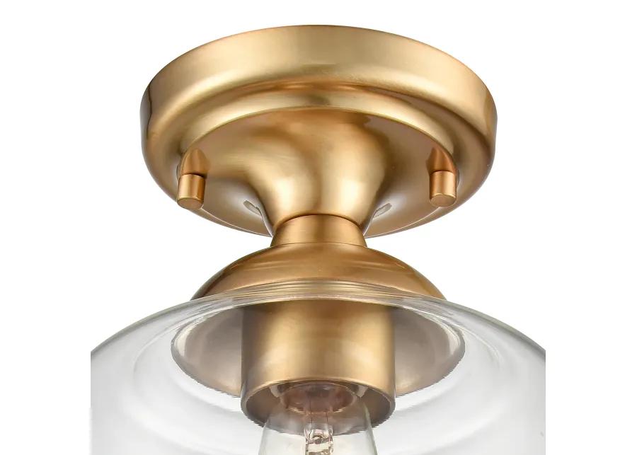 Agnes Brass Semi Flush Mount