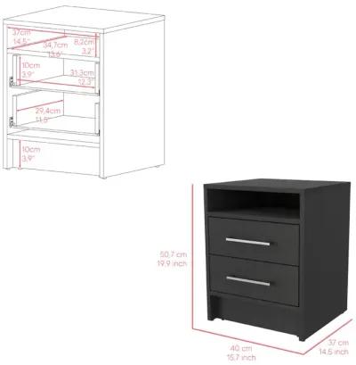 Nightstand Cartiz, Bedroom, Black