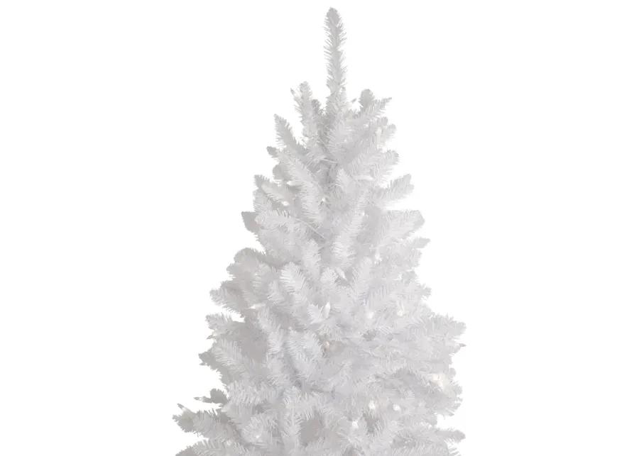 9' Pre-Lit Rapids White Pine Pencil Artificial Christmas Tree  Clear Lights