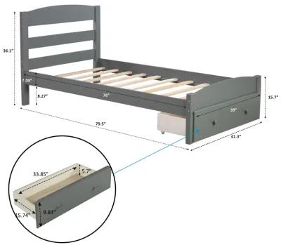 Merax Platform Twin Bed Frame