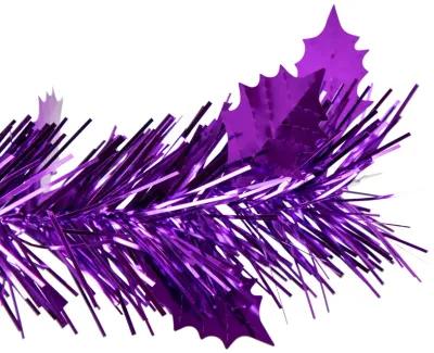 6' Pre-Lit Purple Tinsel Pop-Up Artificial Christmas Tree  Clear Lights