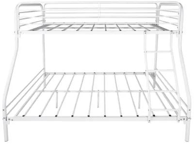 Heavy Duty Twin-Over-Full Metal Bunk Bed, Easy Assembly With Enhanced Upper-Level Guardrail