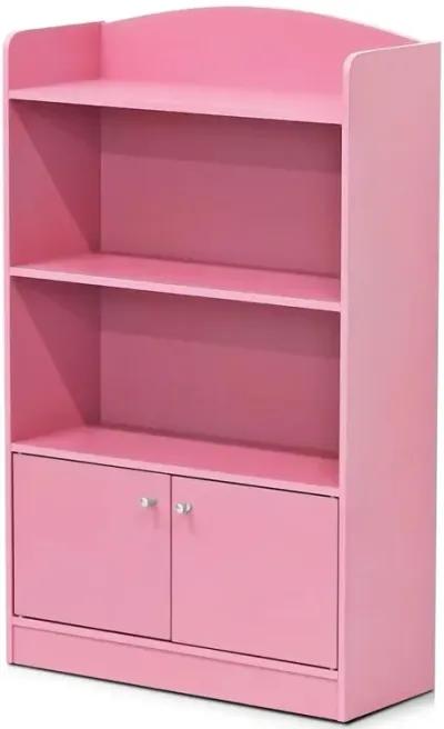 KidKanac Bookshelf with Storage Cabinet, Pink