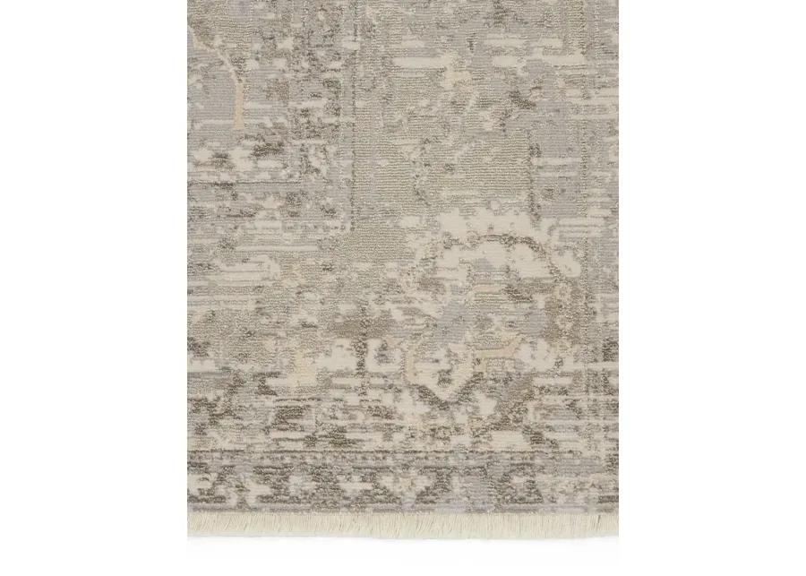 Vienne Lourdes Gray 2'6" x 12' Runner Rug