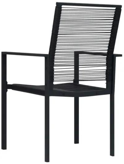 vidaXL Patio Chairs 4 pcs PVC Rattan Black