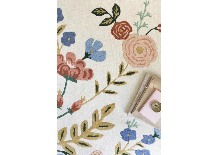 Les Fleurs LES04 Ivory/Multi 5' x 7'6" Rug