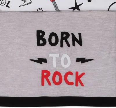 Lambs & Ivy Rock Star Musical Instruments 3-Piece Baby Crib Bedding Set - Gray