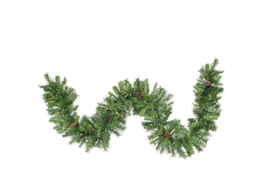 50' x 12" Pre-Lit Dakota Pine Artificial Christmas Garland - Warm White LED Lights