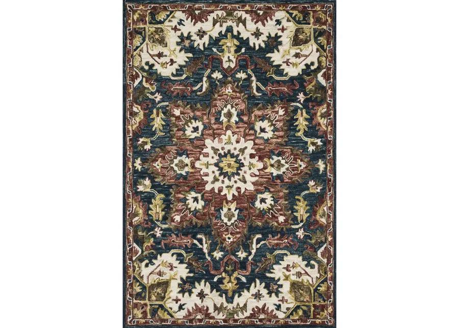 Victoria VK13 Teal/Raspberry 5' x 7'6" Rug