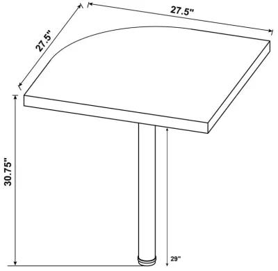 Skylar Square Corner Table Cappuccino