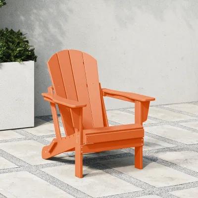 WestinTrends HDPE Outdoor Patio Folding Poly Adirondack Chair