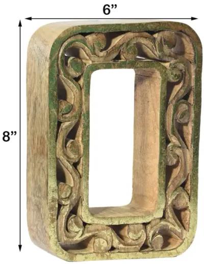 Vintage Natural Gold Handmade Eco-Friendly "0" Numeric Number For Wall Mount & Table Top Décor