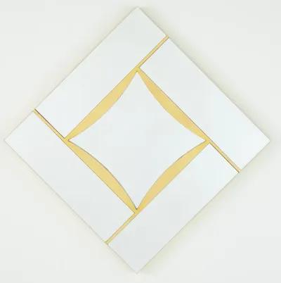 Diamond Shape Mirror- Gold